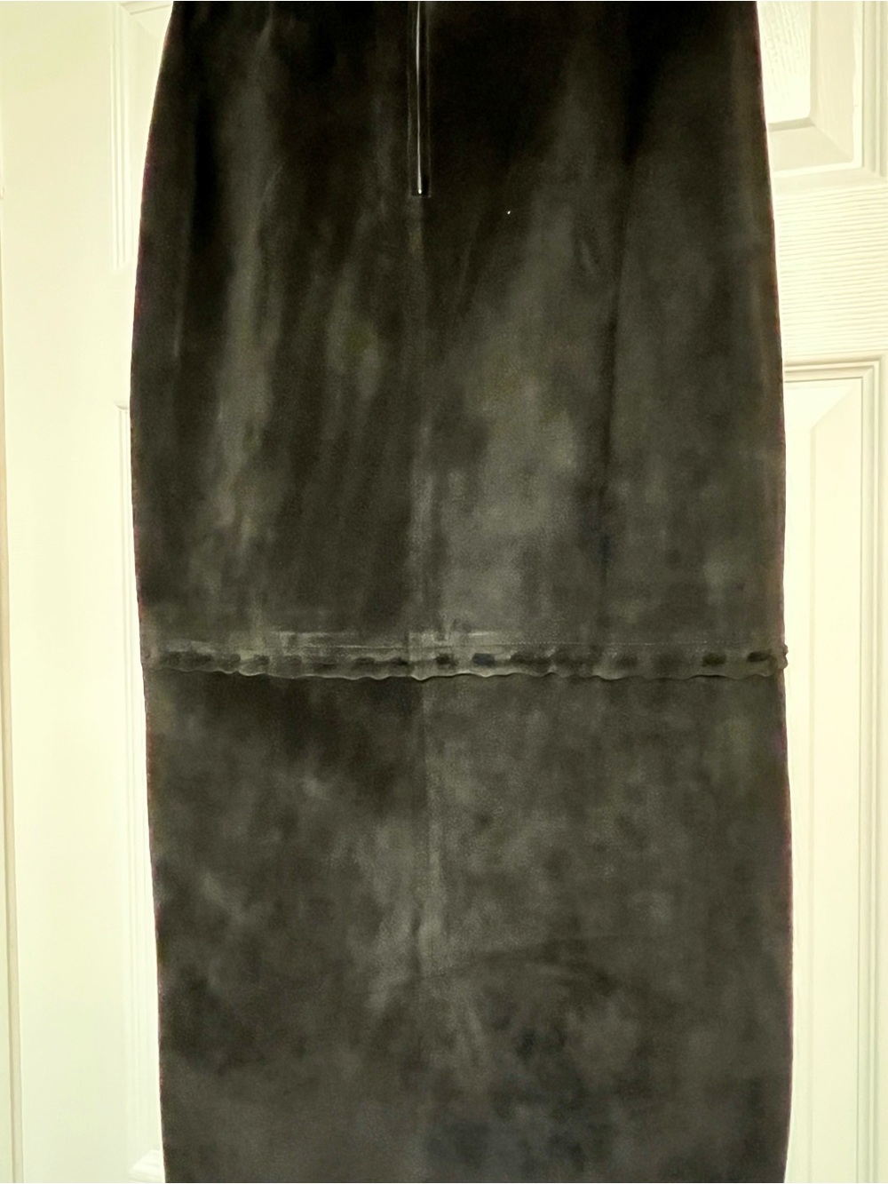 Vintage Danier Suede Maxi Skirt Black - Picture 2 of 8
